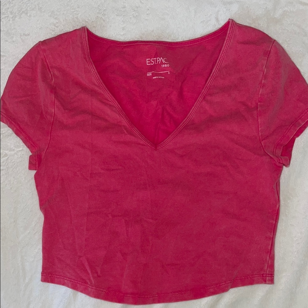 Pink crop top
